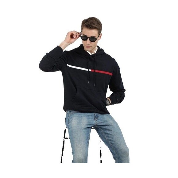 Tommy Hilfiger Other - Tommy Hilfiger Iconic Flag Popover Hooded Sweatshirt Small Sporty Casual Cozy